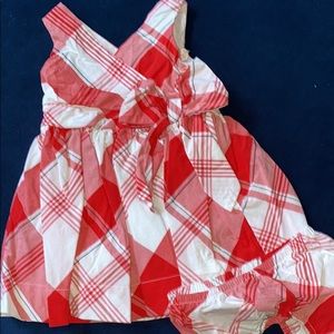 Janie and Jack plaid baby dress